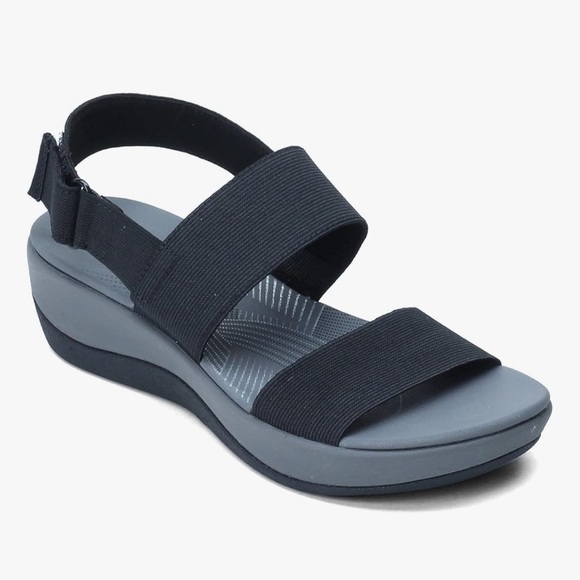 Clarks Navy Blue Sandals - Picture 4 of 12
